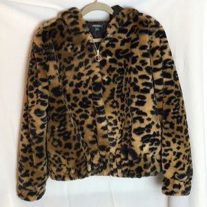 Wild Fable leopard faux fur jacket